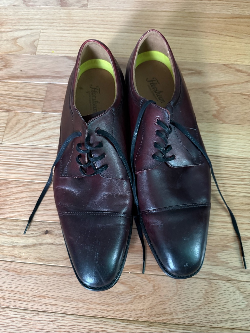 Florsheim Maroon Leather Oxford Dress Shoes